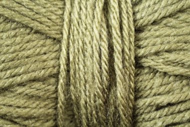 Zeytin yeşili iplik doku yakın çekim