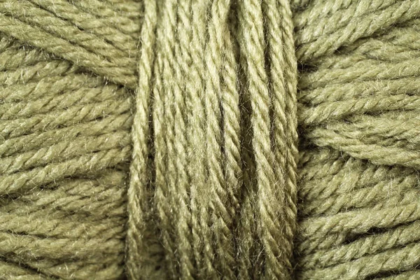 Zeytin yeşili iplik doku yakın çekim