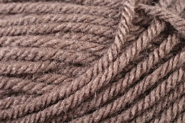 Çikolata kahverengi iplik doku yakın çekim