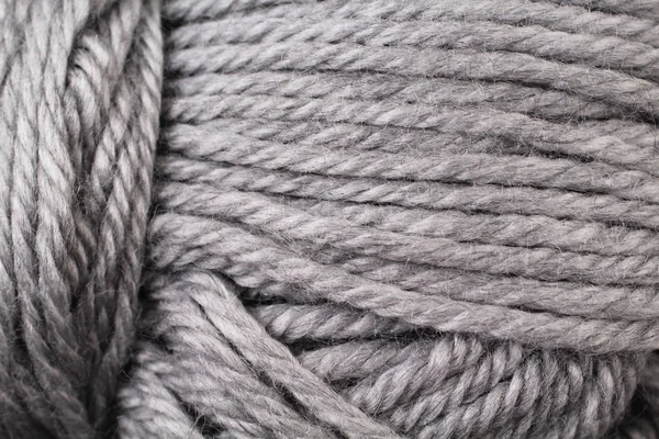 Silver Yarn Texture Close Up — Stock Photo, Image