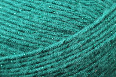 Turkuaz iplik doku yakın çekim