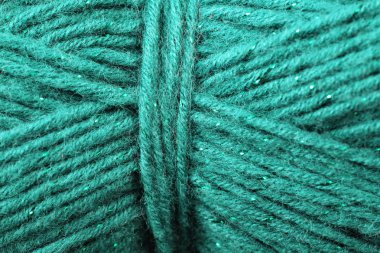 Turkuaz iplik doku yakın çekim