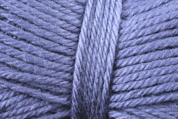 Violet Yarn Texture Close Up — Stock Photo, Image