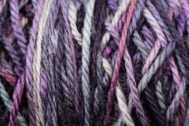 Pastel renkli iplik doku yakın çekim