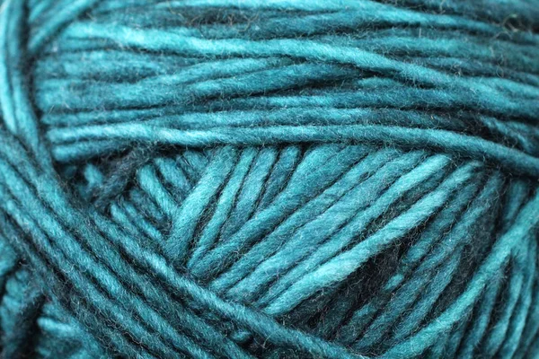 Mavi ve yeşil iplik doku yakın çekim