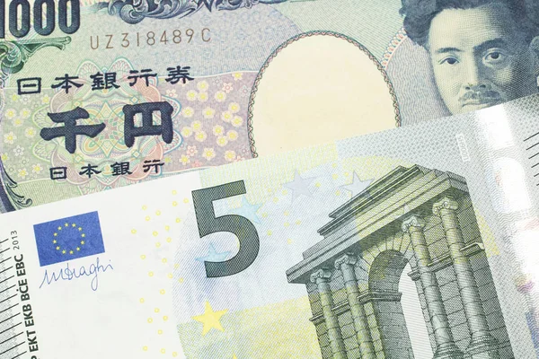 Billete Banco Mil Yenes Japoneses Primer Plano Macro Con Billete — Foto de Stock