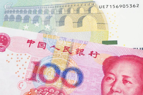 Avrupa Birliği Avro Bölgesi Nden Gelen Beş Avroluk Banknotun Çin — Stok fotoğraf