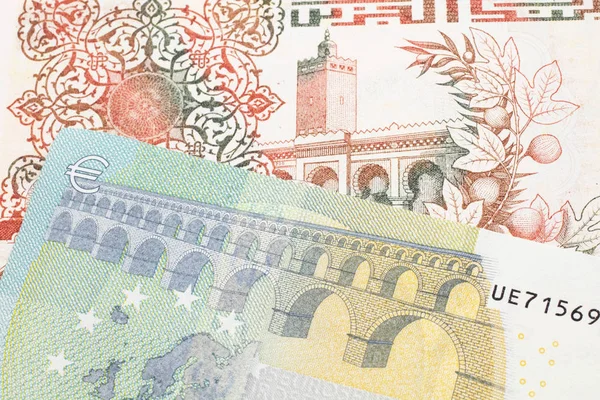 Ein Beiger Zweihundert Algerischer Dinar Schein Mit Einem Roten Fünf — Stockfoto