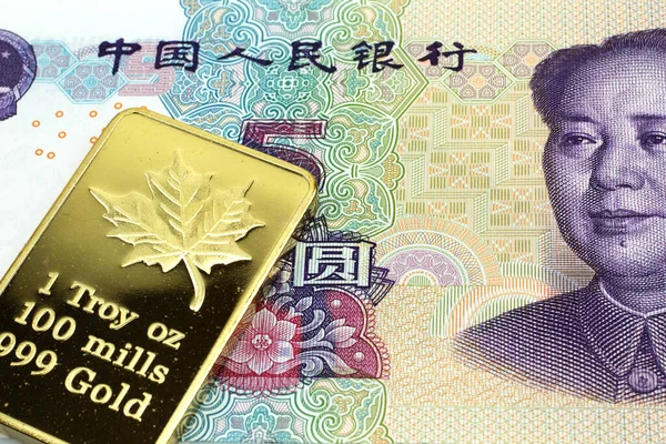 Макро Образ Фіолетового Китайця Юанями Золотим Стовпчиком Стрілянина — стокове фото