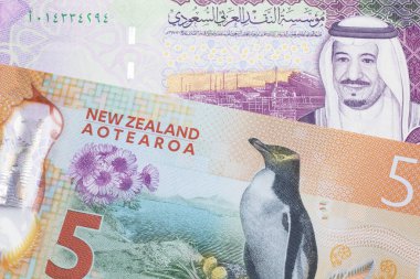 Yeni Zelanda 'dan beş dolarlık renkli bir banknot, makroda Suudi Arabistan' dan 5 dolarlık riyal banknotuyla kapanıyor.
