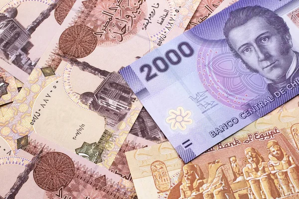 Close Image Purple Two Thousand Peso Bank Note Chile Bed — Stock Photo, Image