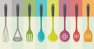 Mutfak aletleri takımı - retro tarzı