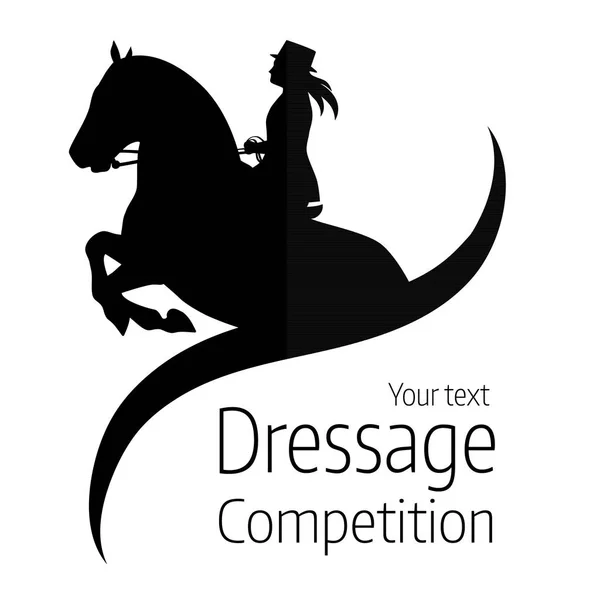 Concours de dressage équestre - illustration vectorielle du cheval — Image vectorielle