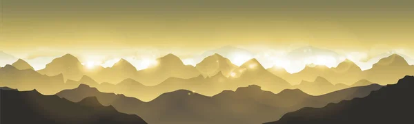 Dağlar peyzaj - vektör çizim Himalaya Dağları — Stok Vektör