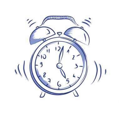 Vektör doodle Icon çalar saat 
