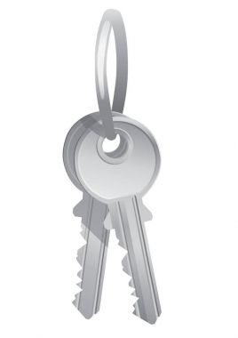 İki evin anahtarları bir vektör çizim