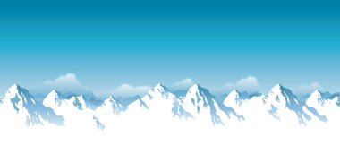 Vektör çizim karlı Himalaya Dağları'nın