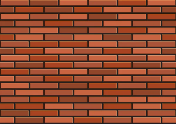 Red bricks seamless texture - vector illustration — Stock Vector
