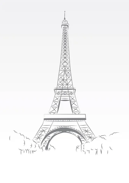 Torre Eiffel - ilustración vectorial — Archivo Imágenes Vectoriales