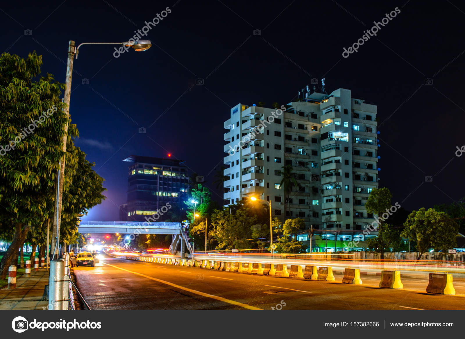 Downtown Area Of Yangon Night View Of Pyay Road Myanmar Stock Editorial Photo C Aungmyintmyat