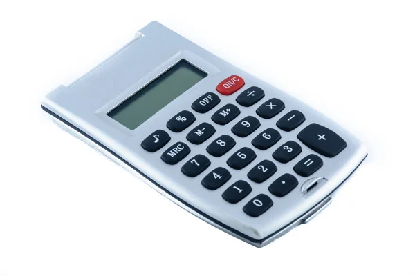 Zbliżenie zdjęcie kalkulatora na białym tle — Zdjęcie stockowe
