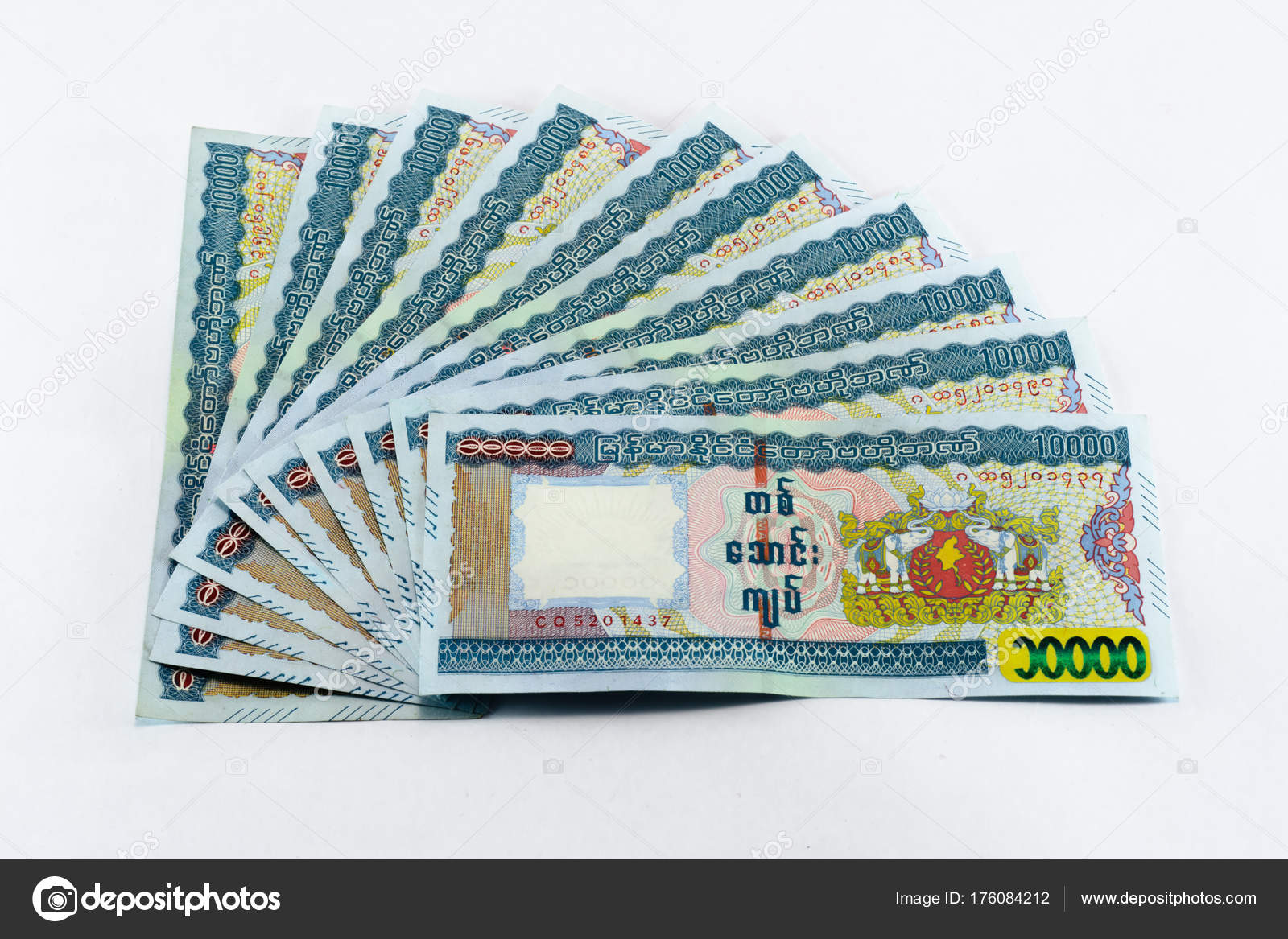 缅甸钱前侧特写照片, 这是所谓的元——图库图片© aungmyintmyat #176084212