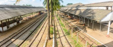 Bago tren istasyonu, Bago, Myanmar, Aralık-2017