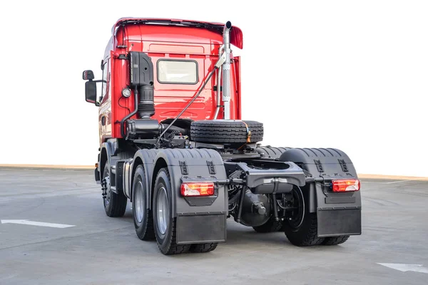 Photo of brand new tractor, from back side — Stock Photo, Image