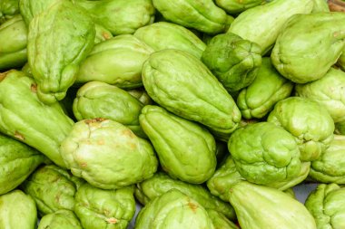 taze sebze, kemik iliği veya chayote closeup fotoğraf