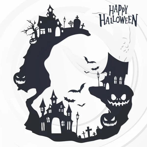 Paper style halloween illustration — Stock Photo, Image