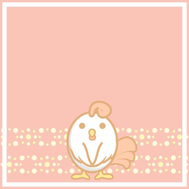 sevimli tavuk arka plan illüstrasyon