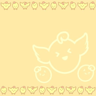 sevimli tavuk arka plan illüstrasyon