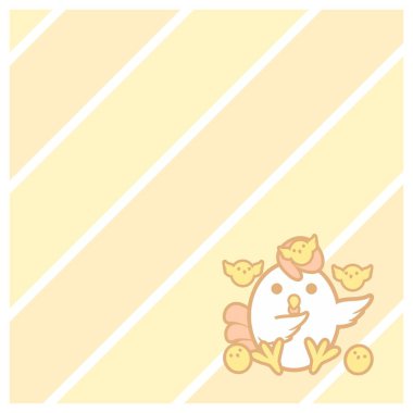 sevimli tavuk arka plan illüstrasyon