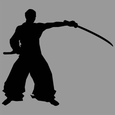 samuray savaşçı siluet