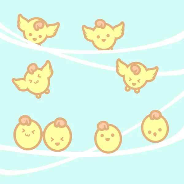 cute chicken background illustration