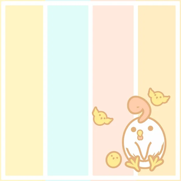cute chicken background illustration