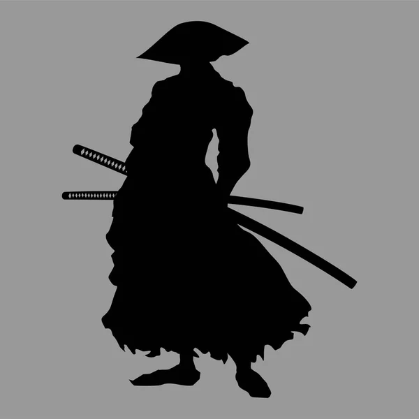 Samurai silhouette warrior — Stock Photo, Image