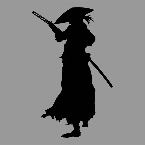 Samurai silhouette warrior — Stock Photo, Image