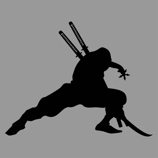 Samurai silhouette warrior — Stock Photo, Image