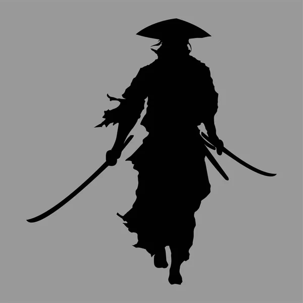 Samouraï silhouette guerrier — Photo