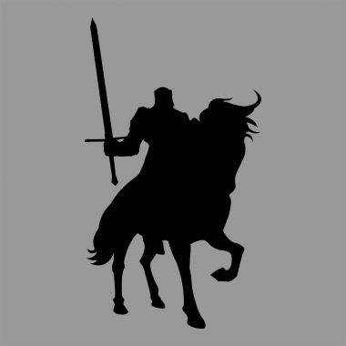 Şövalye siluet çizimi