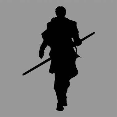 samuray sulhouette vektör