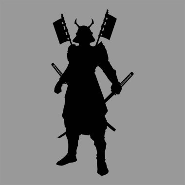 samuray sulhouette vektör