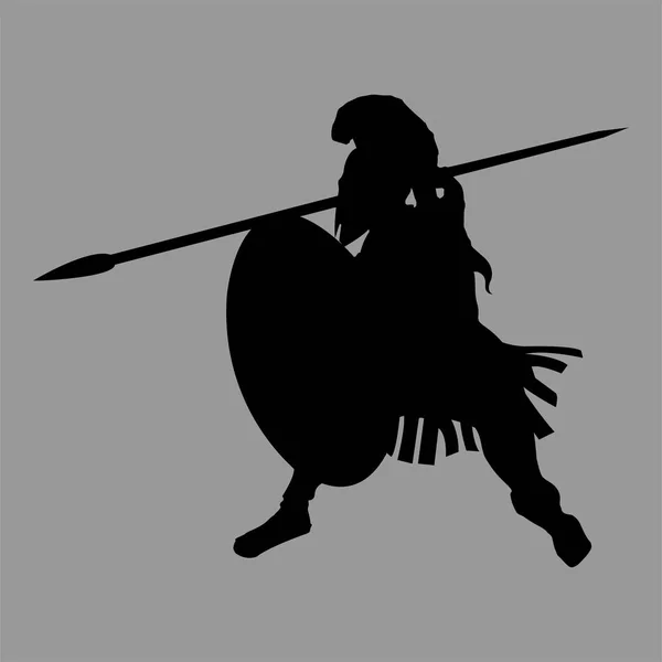 Modello silhouette cavaliere — Foto Stock