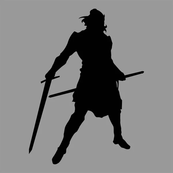 Knight silhouette model — Stock Photo, Image