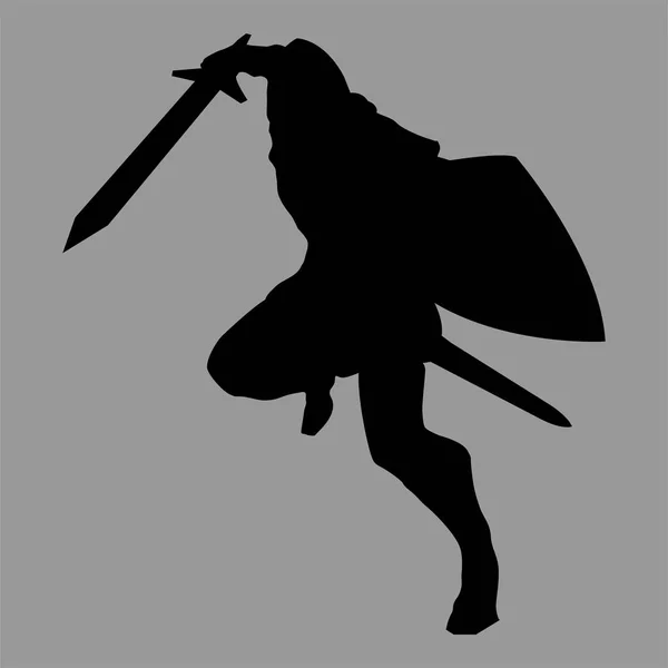 Knight silhouette model — Stock Photo, Image