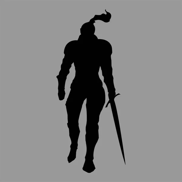 Modello silhouette cavaliere — Foto Stock