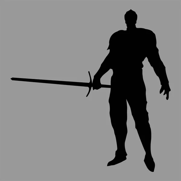 Knight silhouette model — Stock Photo, Image