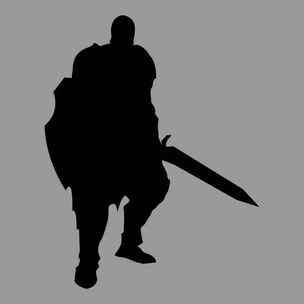 Knight silhouette model — Stock Photo, Image