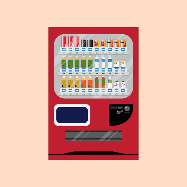 奶油底座饮水自动售货机 — 图库矢量图片